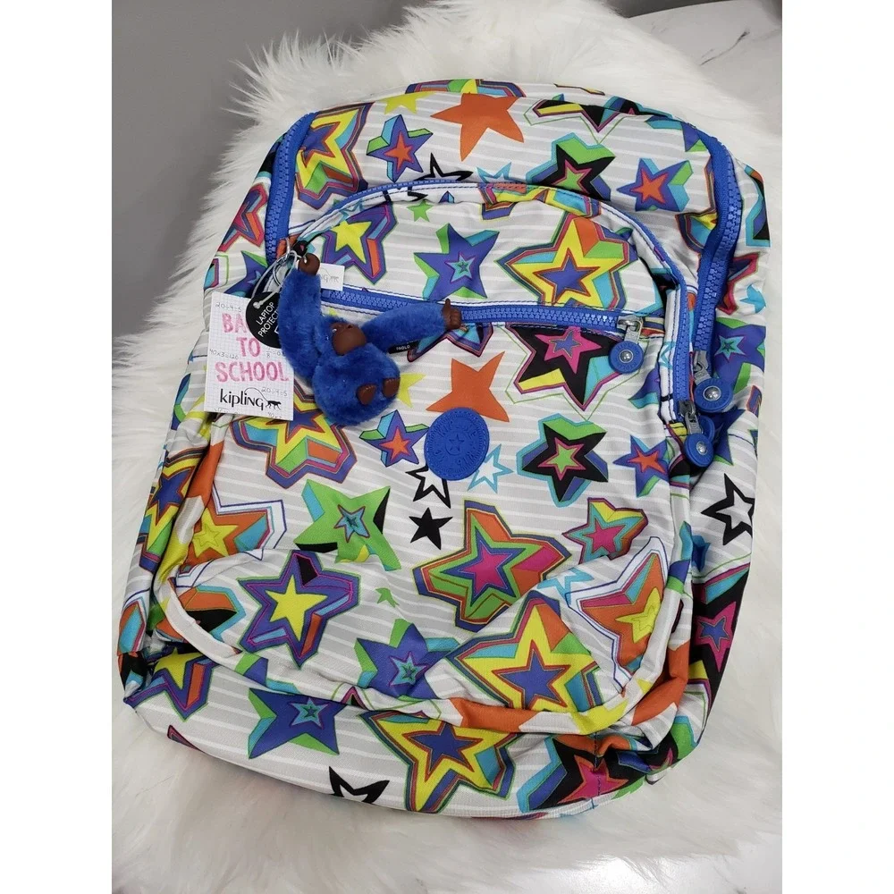 NEW‎ Kipling Seoul XL BP4162 Backpack in Mystic Sunset Print 871 STARS GALAXY